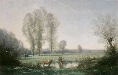 Morgennebel, 1860 von Jean Baptiste Camille Corot